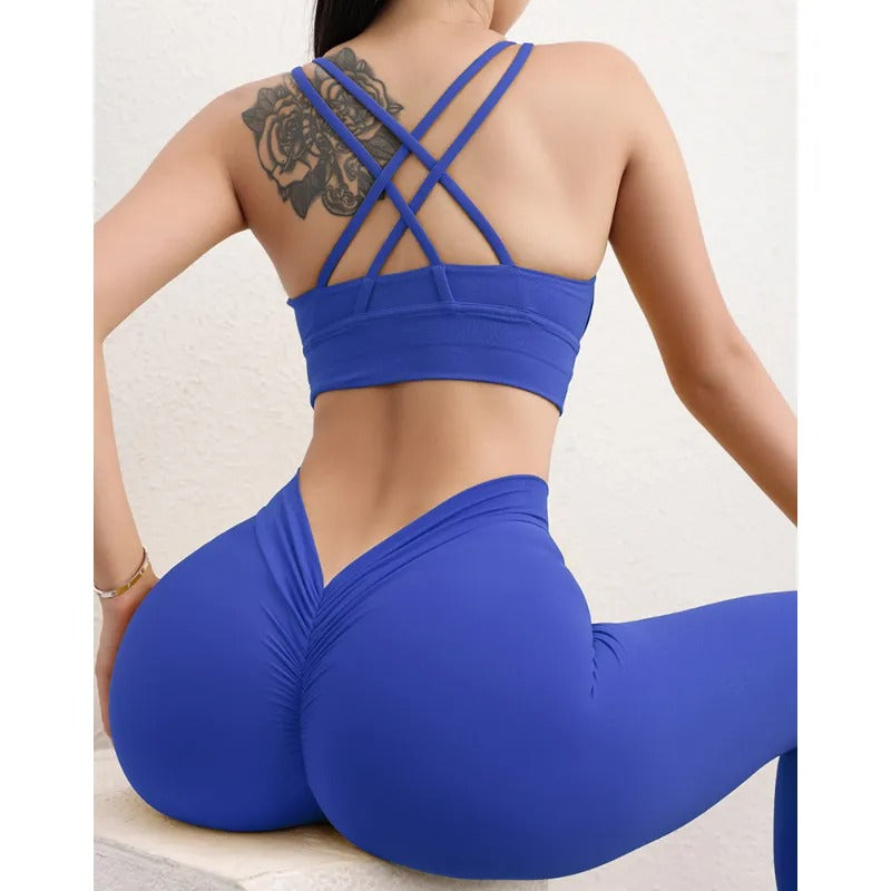 V Back Flare Leggings